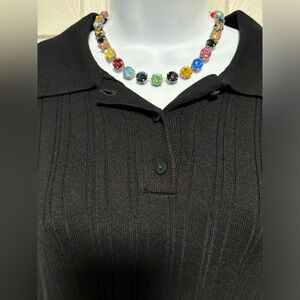 NWT Saks Fifth Avenue Black Polo Sweater